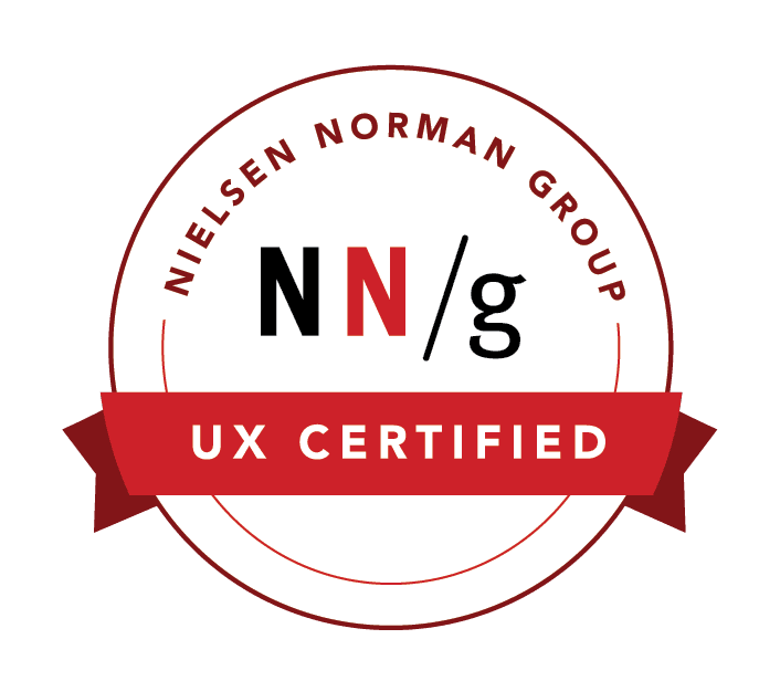 Certification badge from the Nielsen Norman Group